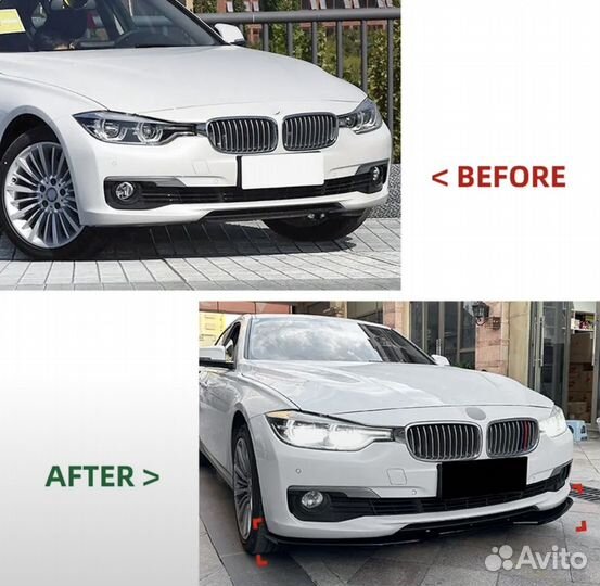 Сплиттер губа bmw 3 f30