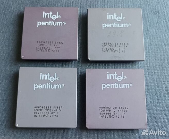 Ретро процессоры Socket 7 Intel Pentium P54C P55C