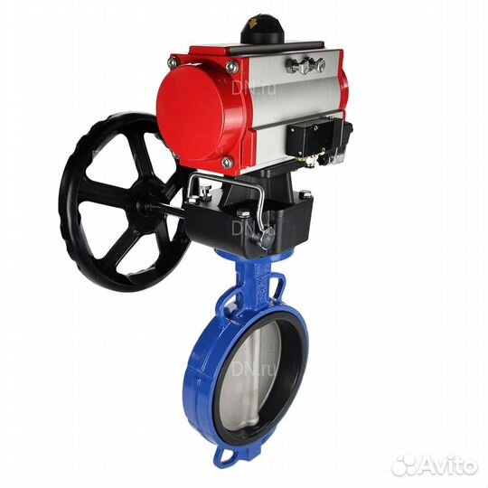 Затвор дисковый поворотный DN.ru GGG50-316L-epdm Ду200 Ру16, корпус - чугун GGG50, диск - нержавеюща