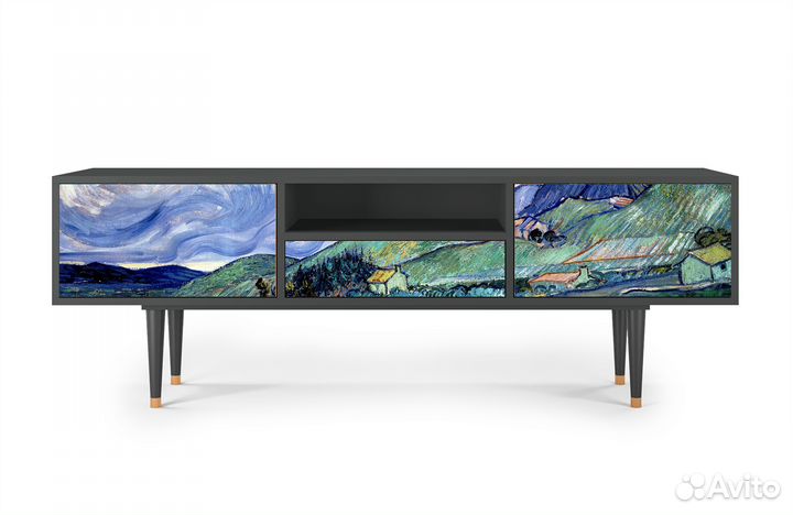 Тв-тумба T6 - Антрацит - Landscape from Saint-Rémy