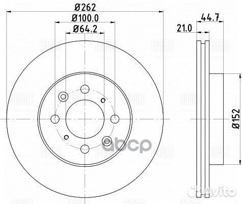 Диск тормозной передний Honda Civic, Rover