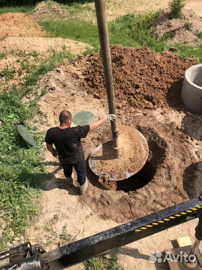 Бурение и копка колодцев из жби колец
