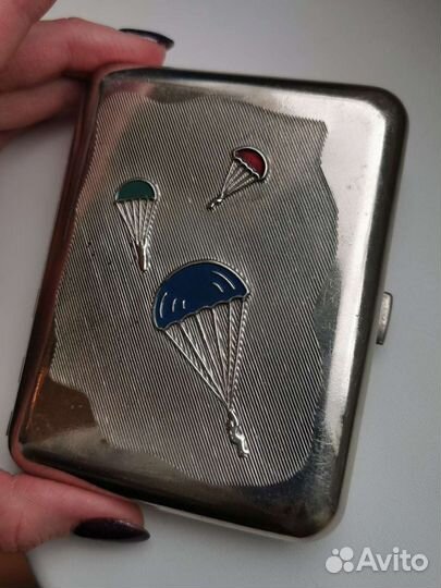 Портсигар СССР 3 парашютиста вдв десантники