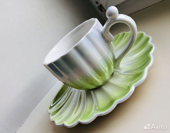 Чашка с блюдцем Lenardi фарфор