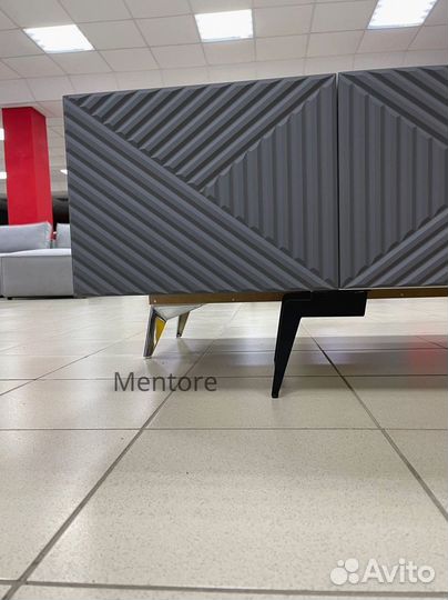 Тумба тв Bravo в цвете графит (на опорах)