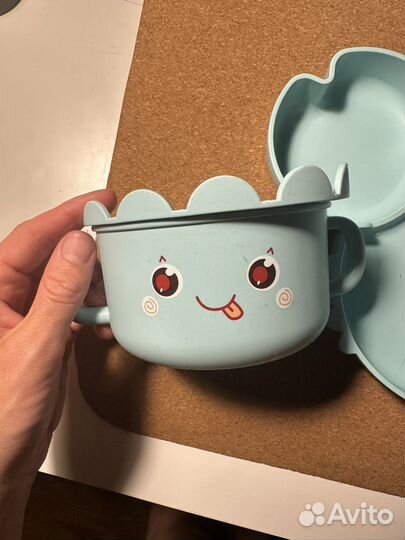 Набор детской посуды из бамбука для кормления