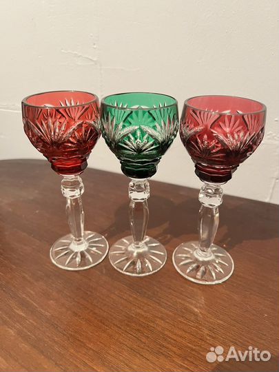 Фужеры цветной хрусталь германия