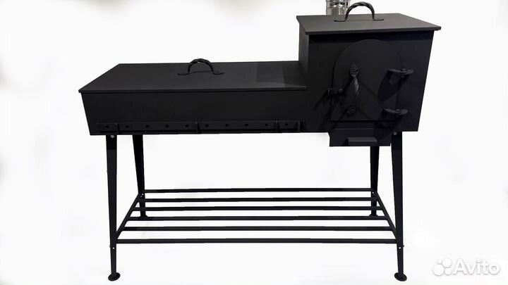 Мангал с печью под казан