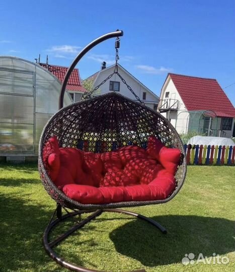 Подевесное кресло качеля кокан капля ротанг
