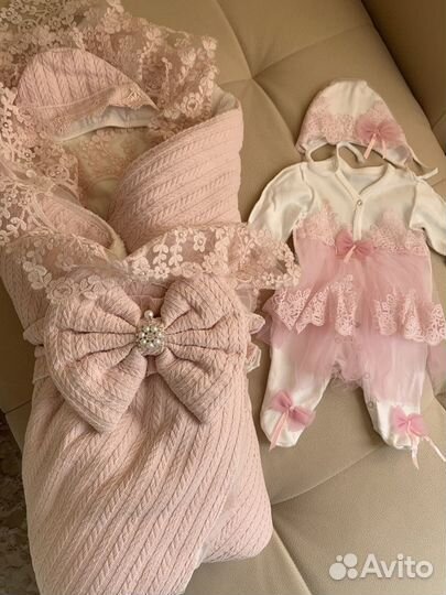 Комплект на выписку для девочки зима