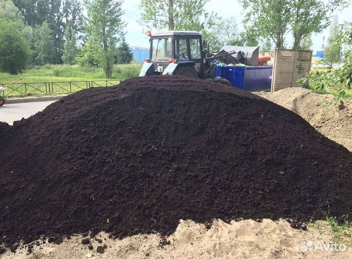 Земля садовая плодородная Чернозем Грунт Навоз
