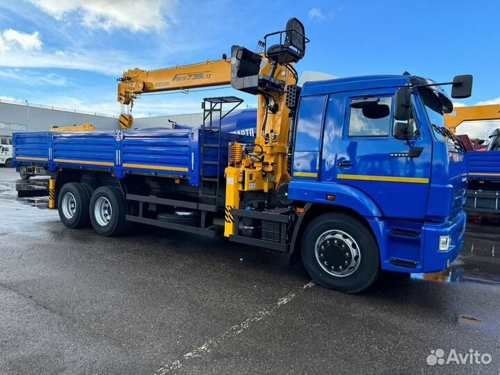 Бортовой грузовик СПМ на КАМАЗ 65117-3010-48 (А5) с КМУ Soosan, 2025