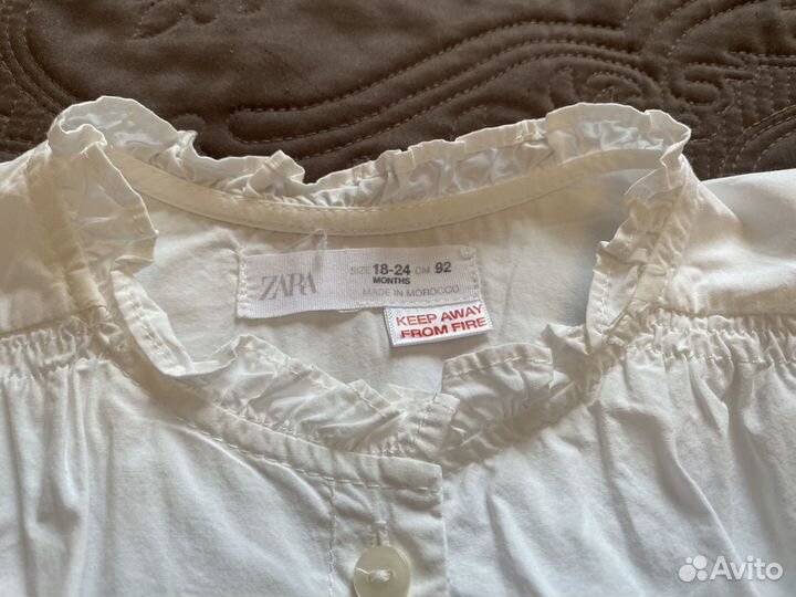 Рубашка zara для девочки, 92