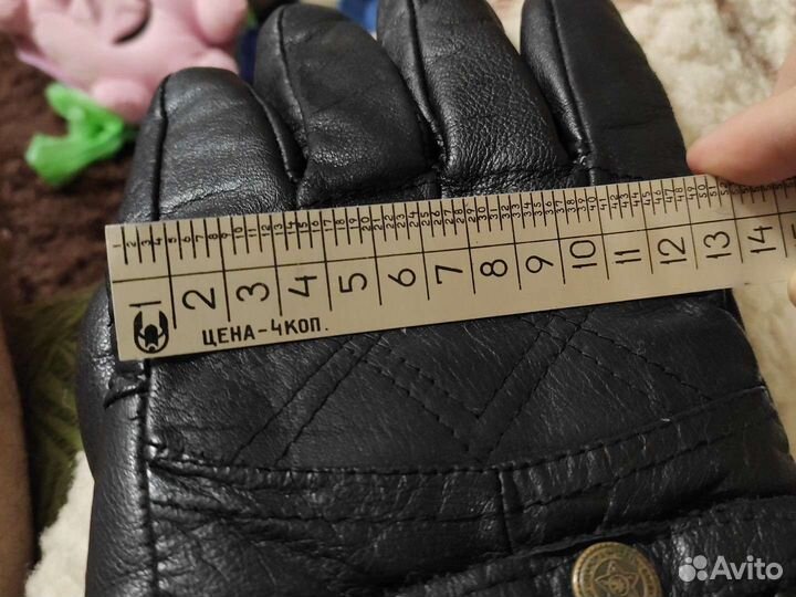 Перчатки мужские зимние, натуральная кожа и мех