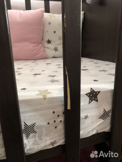 Детская кроватка готовый спальный набор