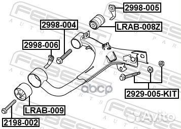 Болт ford focus CB4 2008 2198-002 2198-002 Febest