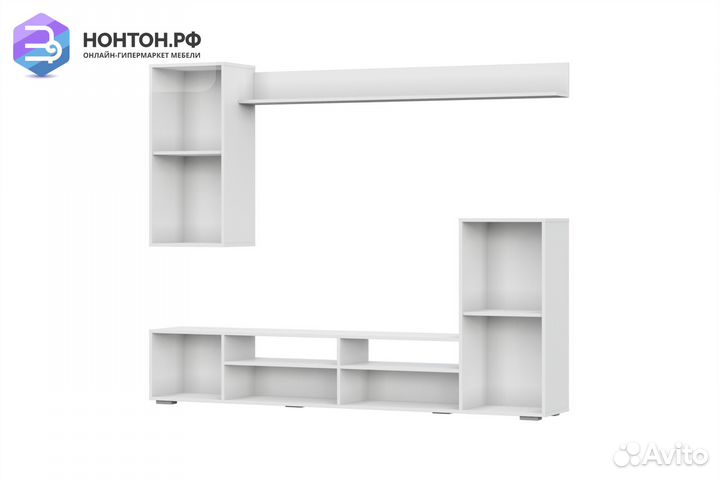 Гостиная Берн белый / белый глянец