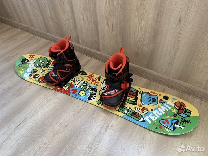 Сноуборд детский 125 termit комплект с ботинками