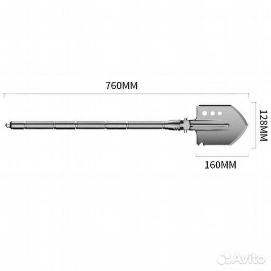 Лопата многофункциональная складная 11в1 черная