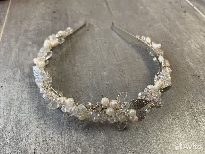 Ободок для волос диадема свадебная