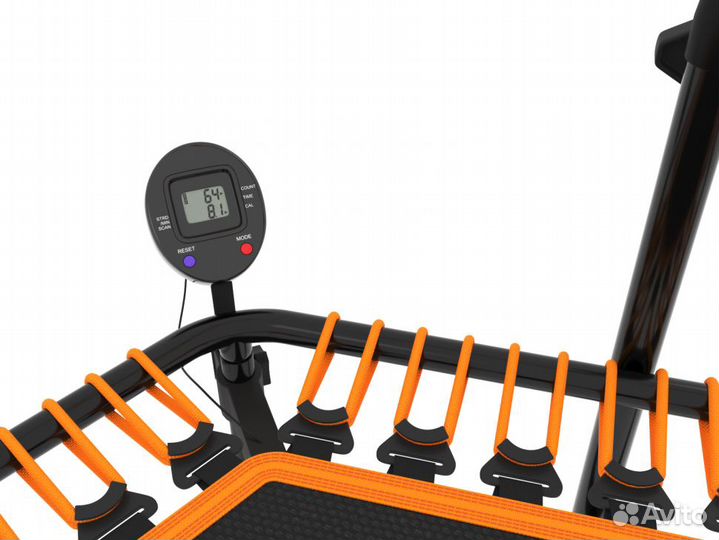 Батут unix line fitness Orange PRO (130 cm) с ручк