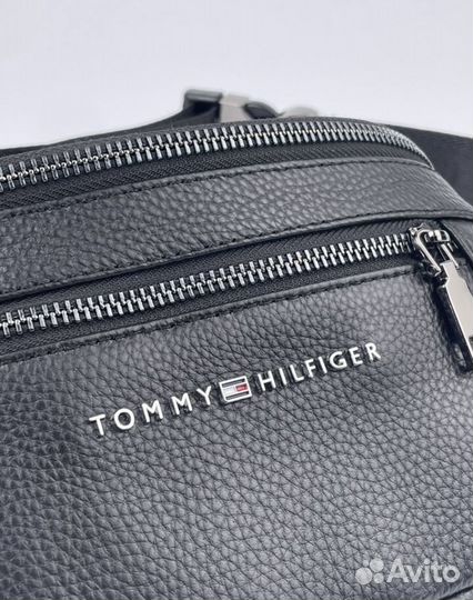 Поясная сумка мужская Tommy Hilfiger кожаная