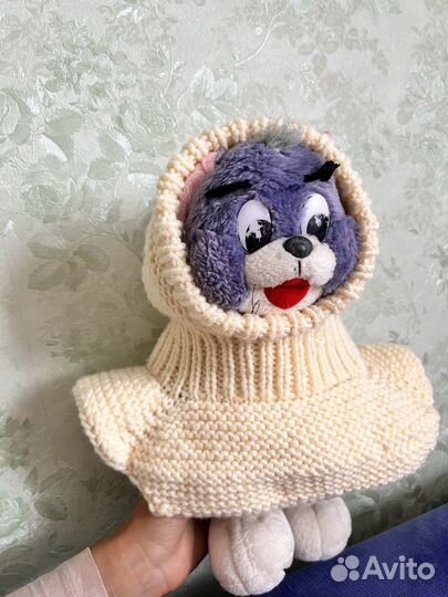 Шапка-шлем вязанная