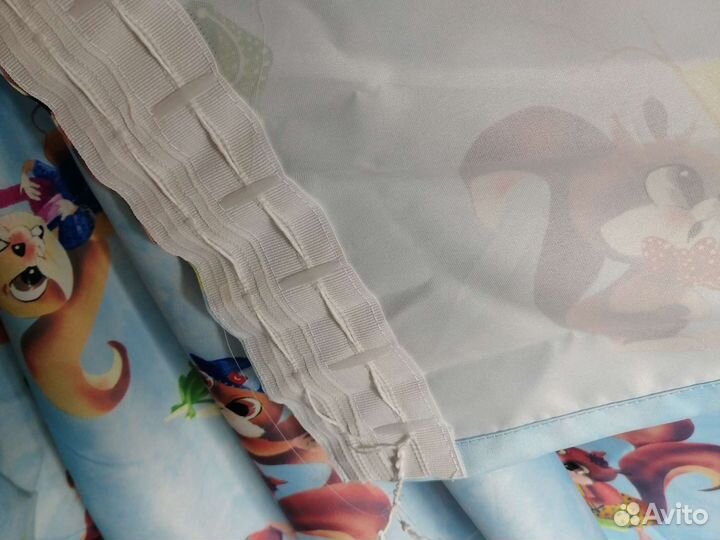 Шторы в детскую, 2 штуки, высота 260х190см
