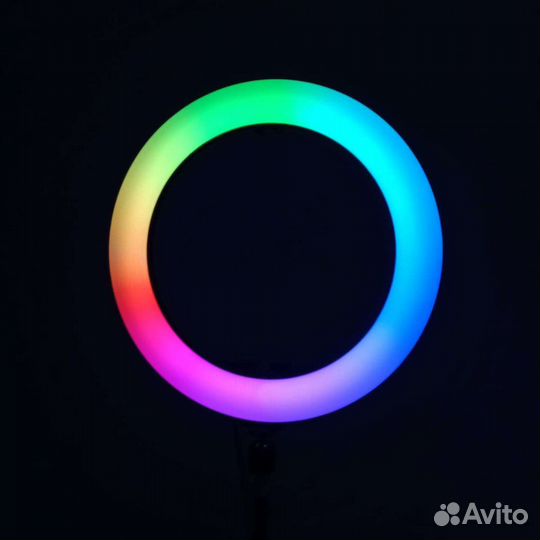 Кольцевая, цветная лампа LED 32 см
