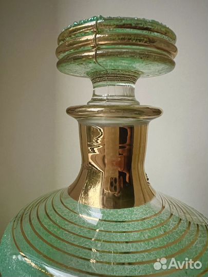 Элегантный графин богемского стекла, 1950-е годы