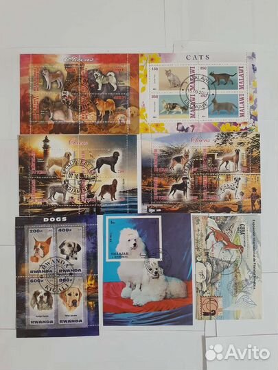 Марки иностранные животные