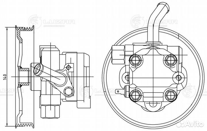 Насос гур для автомобилей Mitsubishi Pajero Sport