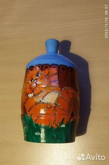 Банка деревянная для хранения 