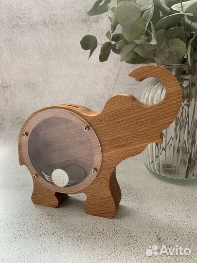 Копилка для денег деревянная