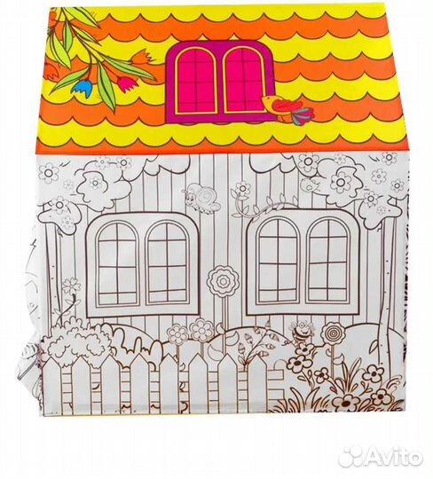 Палатка раскраска для девочки