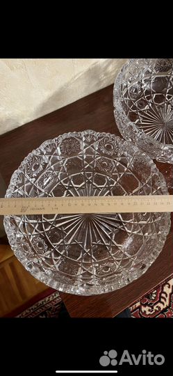 Вазы хрустальные СССР большие 4 шт