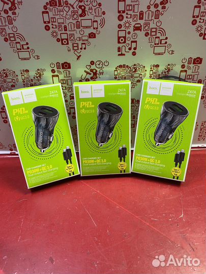 Автомобильная зарядка Hoco Z47A Type-C к3