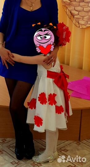 Нарядное праздничное платьице, на 6,7 лет, к плать