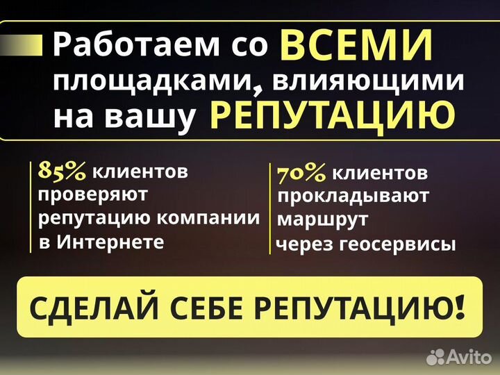 Управление репутацией/Яндекс карты/2гис/Гугл карты