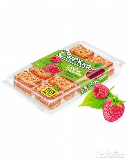 Сдобные палочки Снежка с Малиновым джемом 308г