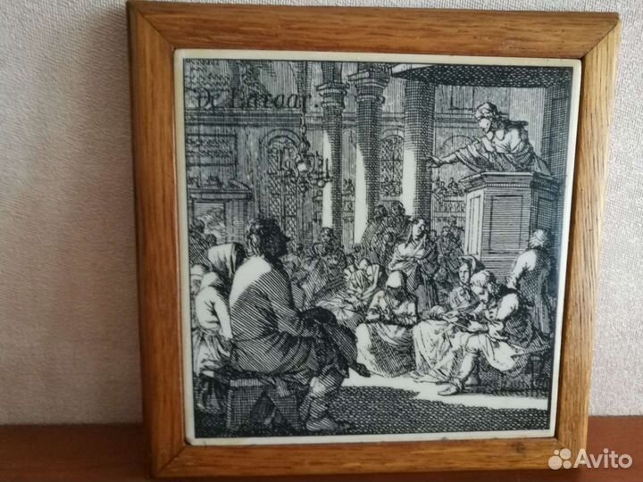 Панно, плакетка в дубовой рамке Голландия