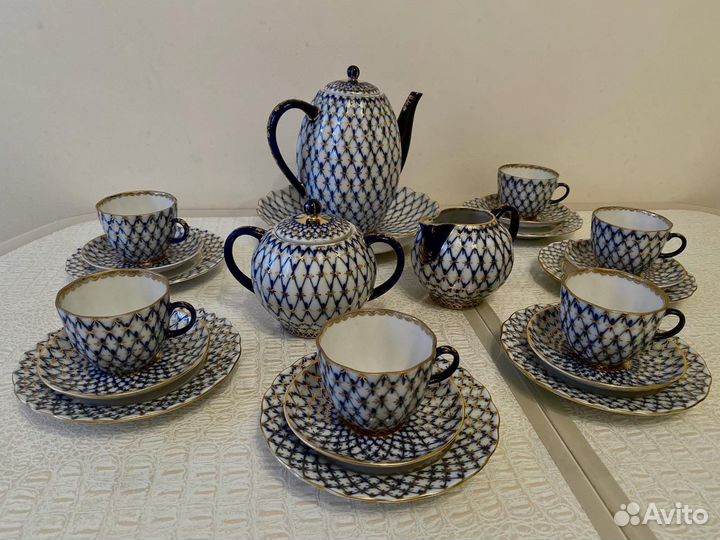 Сервиз кофейный лфз Кобальтовая сетка