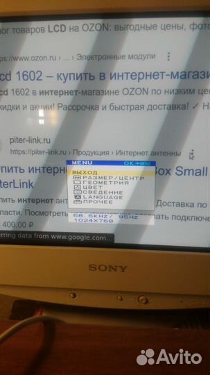 Монитор ЭЛТ CRT Sony G 220