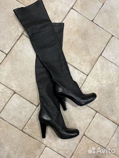 Сапоги ботфорты натуральная кожа 36 размер