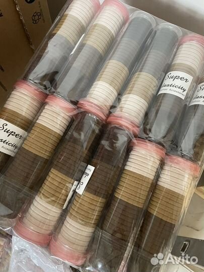 Резинки для волос в тубусах