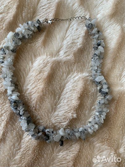 Ожерелье бусы винтаж натуральный камень