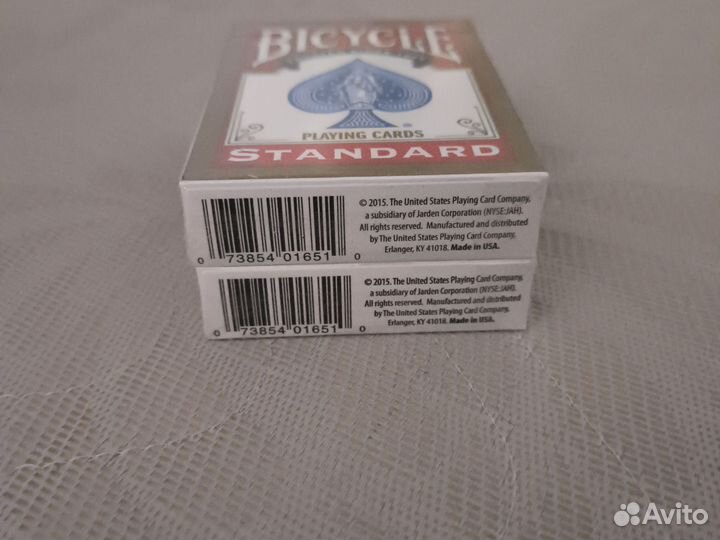 Карты в упаковке Bicycle standart (2 штуки)