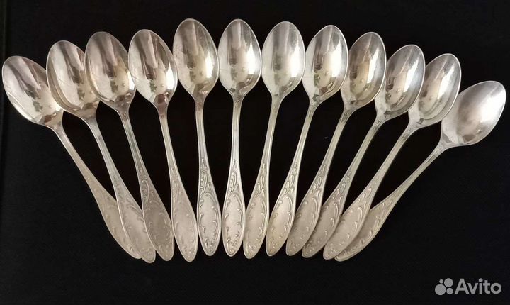 Чайные ложки Мельхиор Пламя