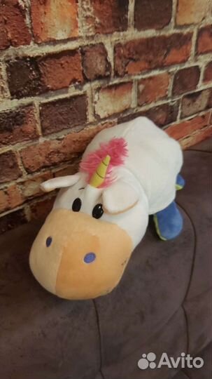 Игрушка-вывернушка мягкая Единорог-Дракон 35см