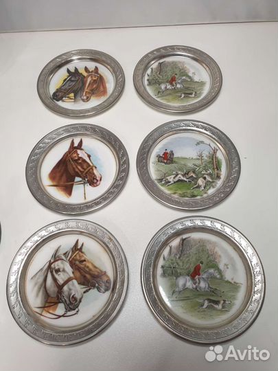 Тарелки. Подставки. Фарфор. Металл. Ассортимент